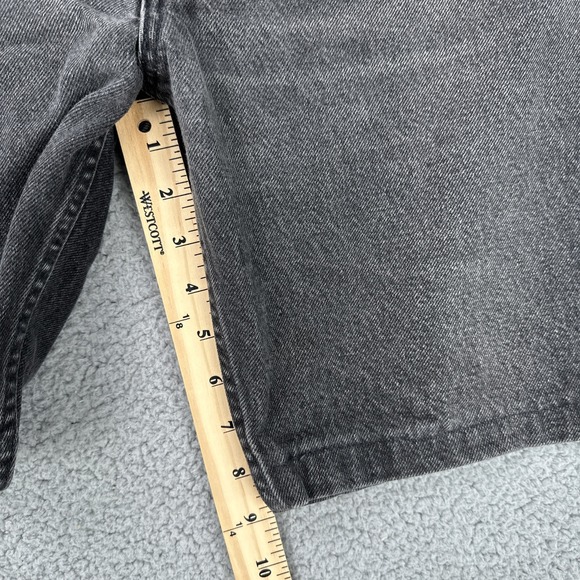 Vtg 90's Levi's 505 Orange Tab Denim Shorts 34 Black Cut Off Hemmed Made in USA - Picture 9 of 16